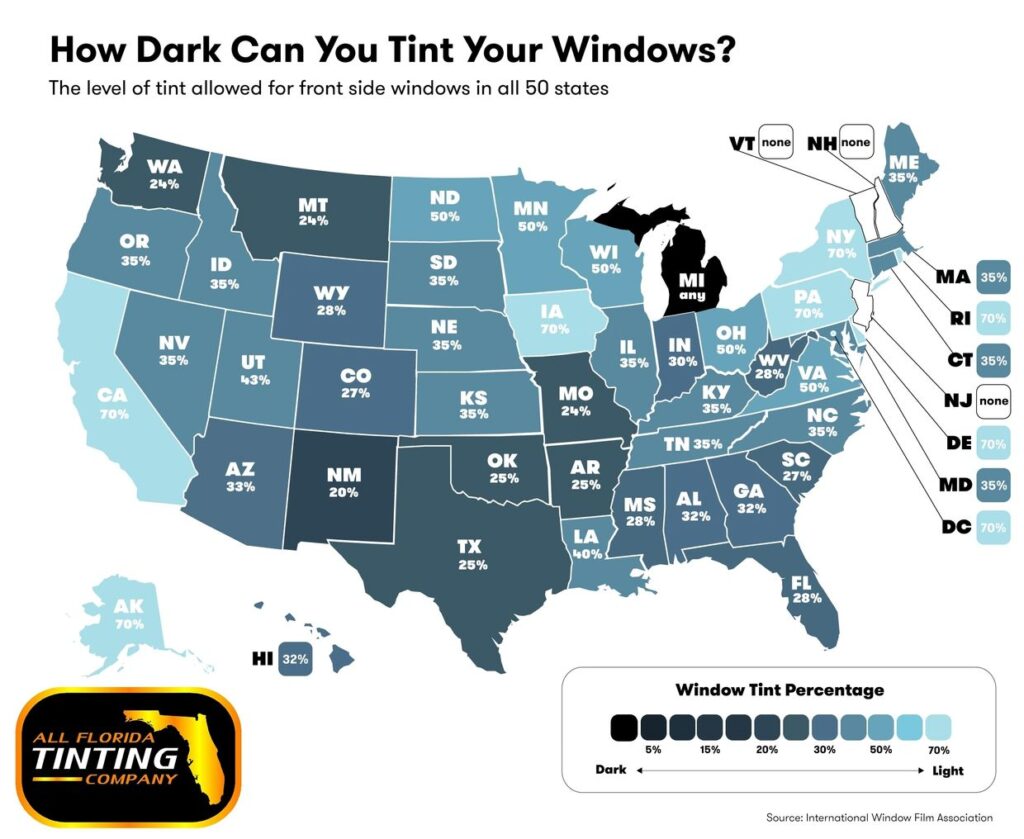 Window Tint Laws by State