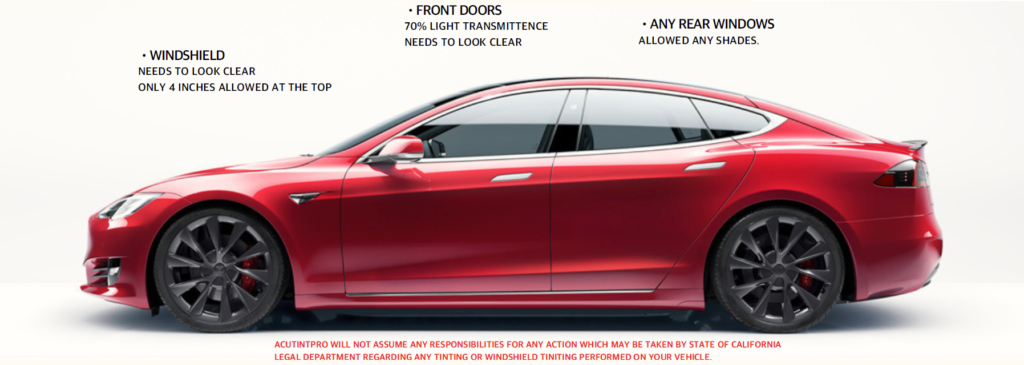 Car Tinted Windows Law in California