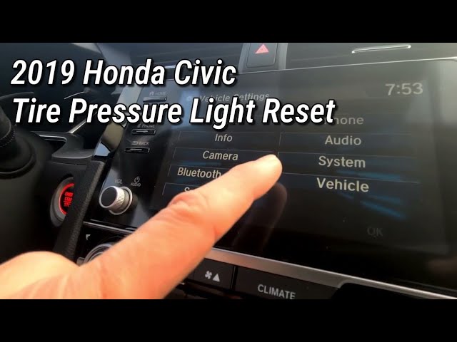 How to Easily Reset Tpms Honda Civic 2019