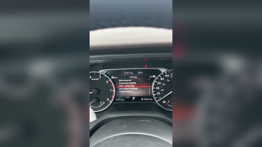 How To Change Km To Miles On Nissan Altima