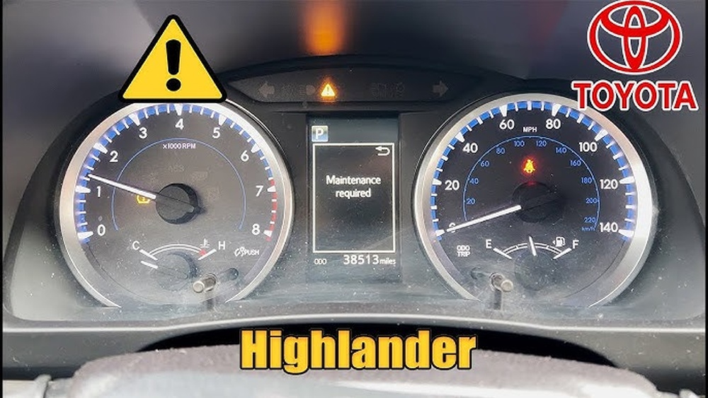 How To Reset Maintenance Light On 2017 Toyota Highlander