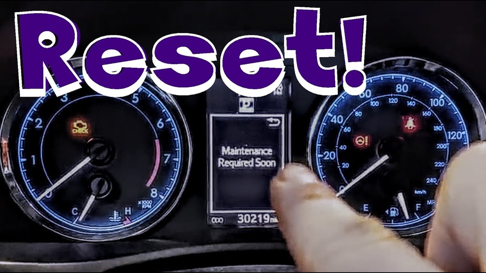 How To Reset Toyota Maintenance Light