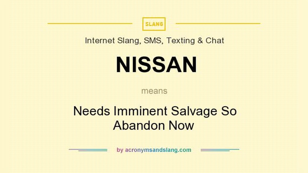 What Does Nissan Stand For Joke