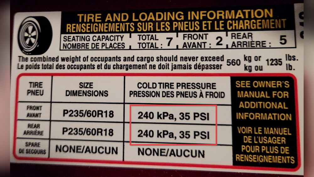What Is The Correct Tire Pressure For A Toyota Sienna
