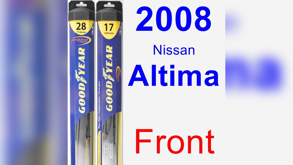 What Size Wiper Blades For 2008 Nissan Altima